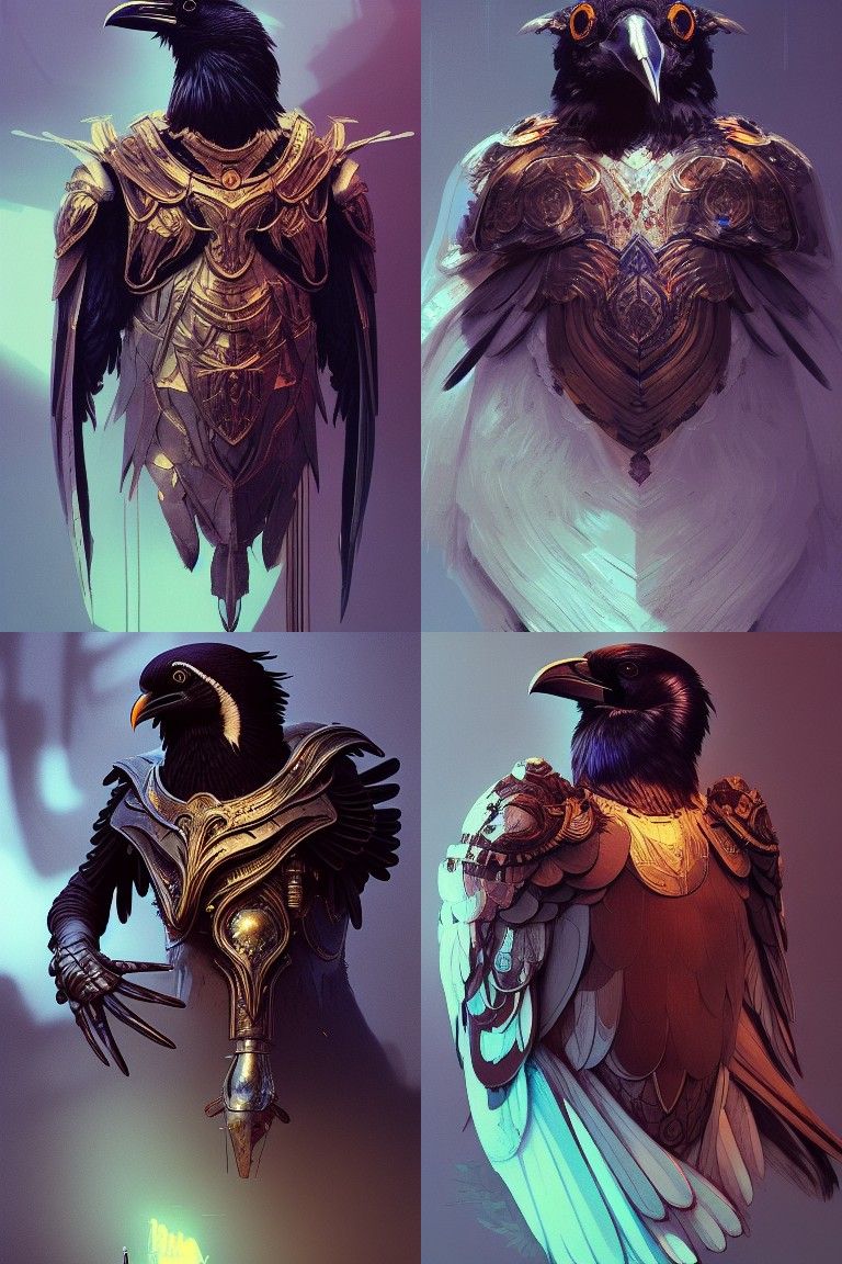 Raven Knight Portrait with Global Illumination