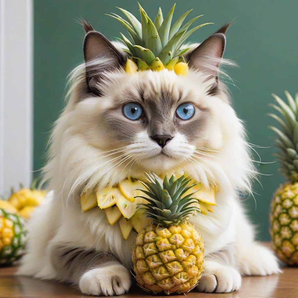 Feline Fruit Hybrid in Tropical Oasis