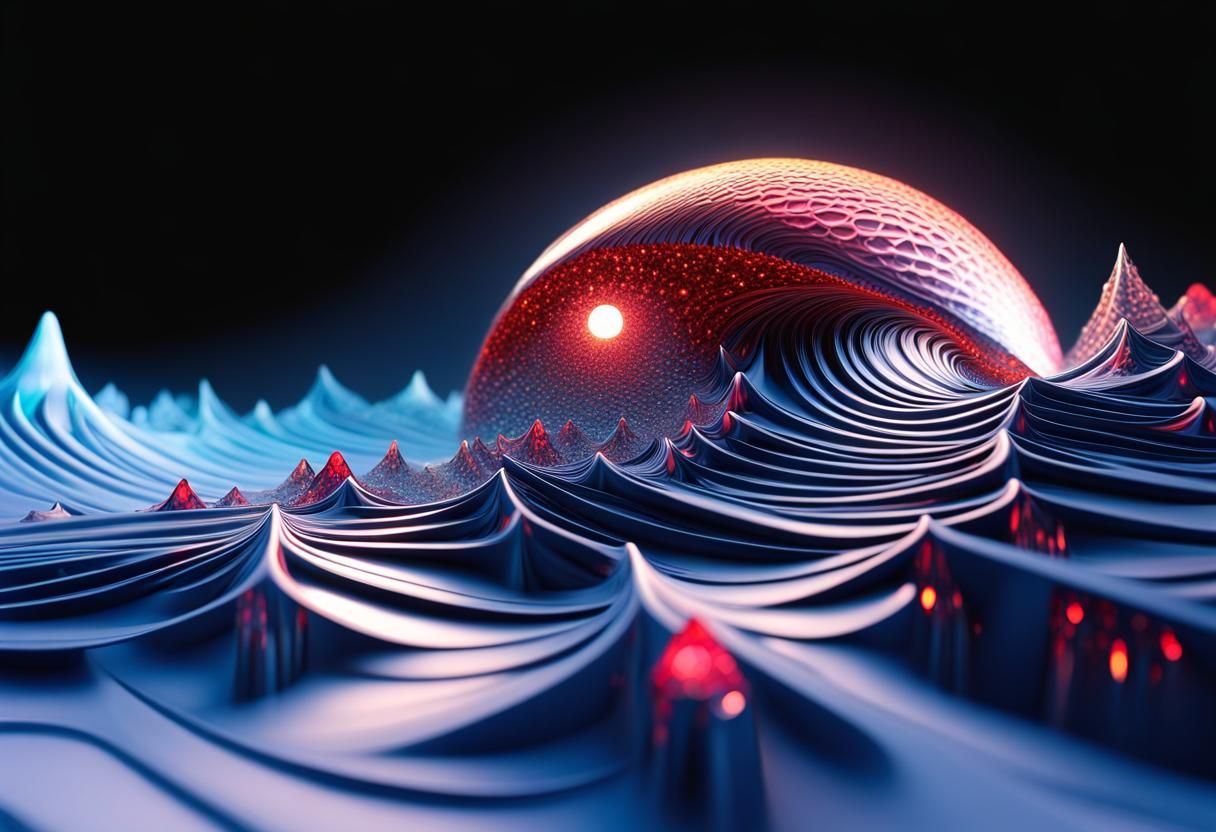 Vibrant Abstract Zentangle with Lava Colors