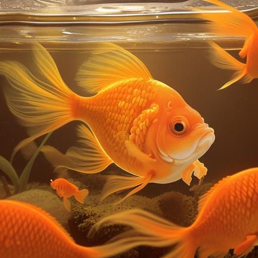 Goldfish Transforming Into Gold