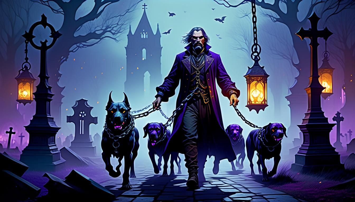 The scene was rocking, all were digging the sounds
Igor on chains, backed by his baying hounds