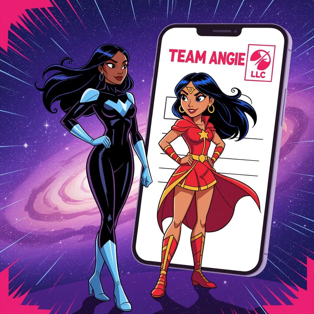 Superheroines Enter Digital Galaxy in Loish Style