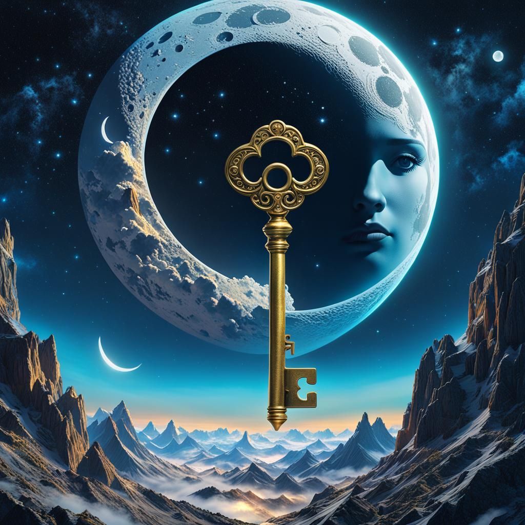 Magical Key Unlocks Cosmic Dreamscape on the Moon