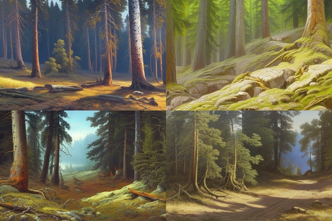 Russian Pine tree forest