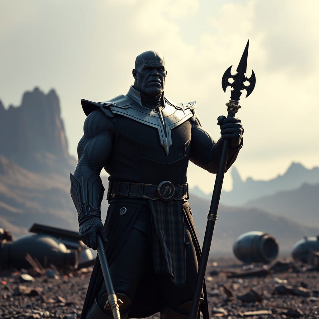 Thanos as Separatist Leader in Cinematic Film Still