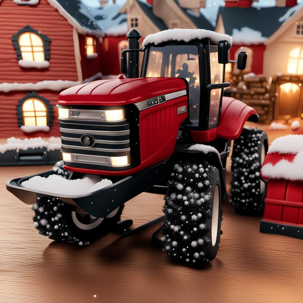 Magical Winter Village at Dawn in Fantasy Concept Art Style