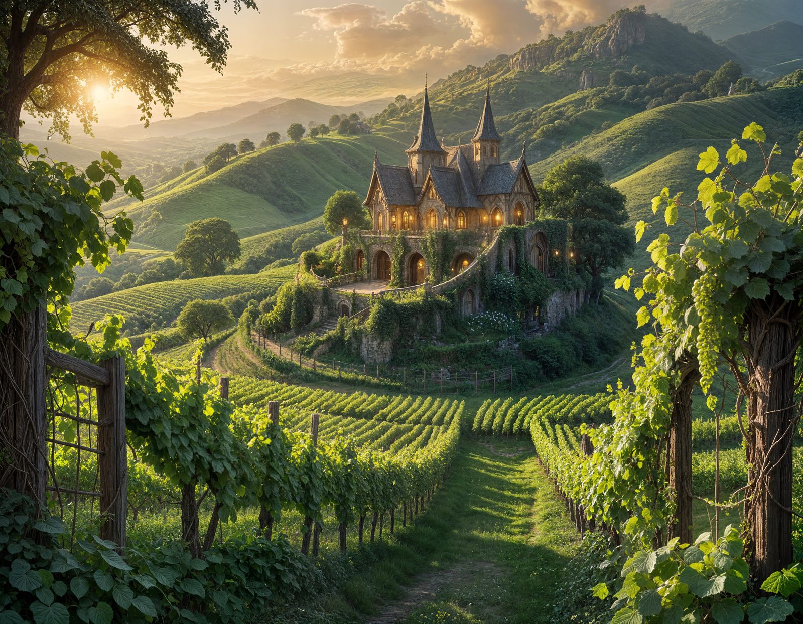 Elven Vineyard in Whimsical Splendor