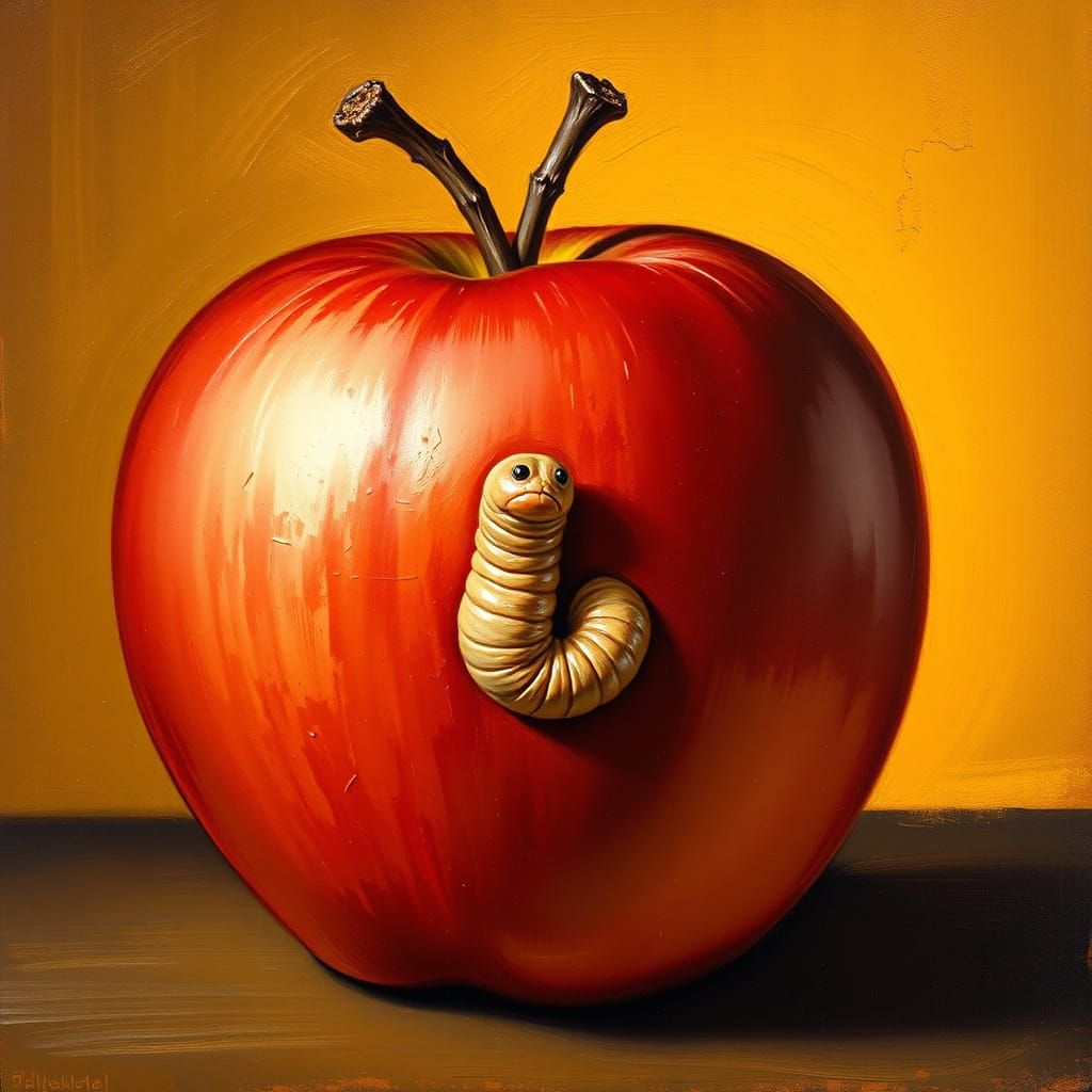 Rustic Whimsy: A Vintage-Style Apple Still Life