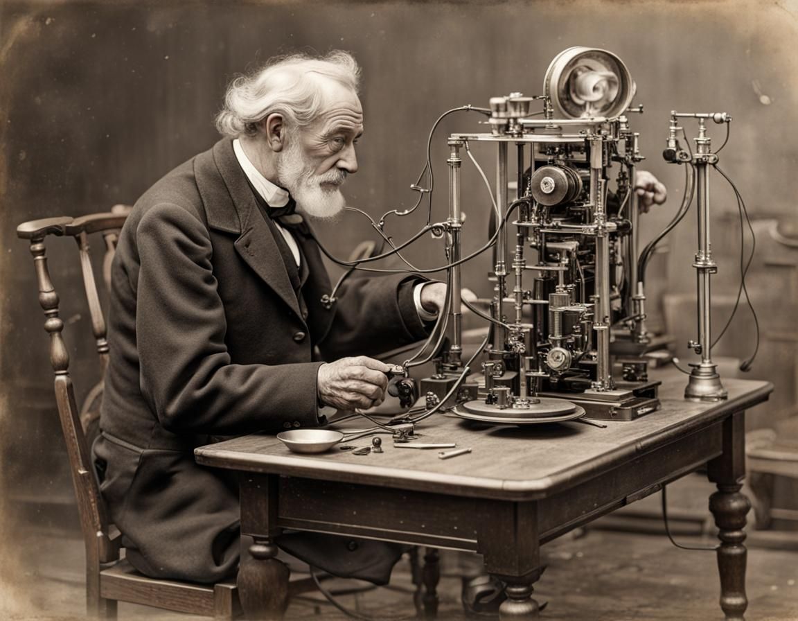 Victorian Inventor Tinkering with Strange Technology
