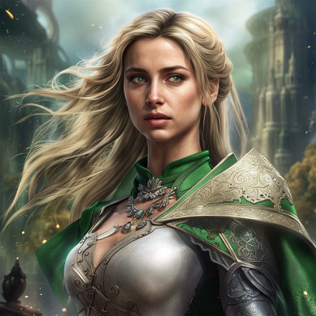 Ana De Armas as Young Mage in Fantasy Art