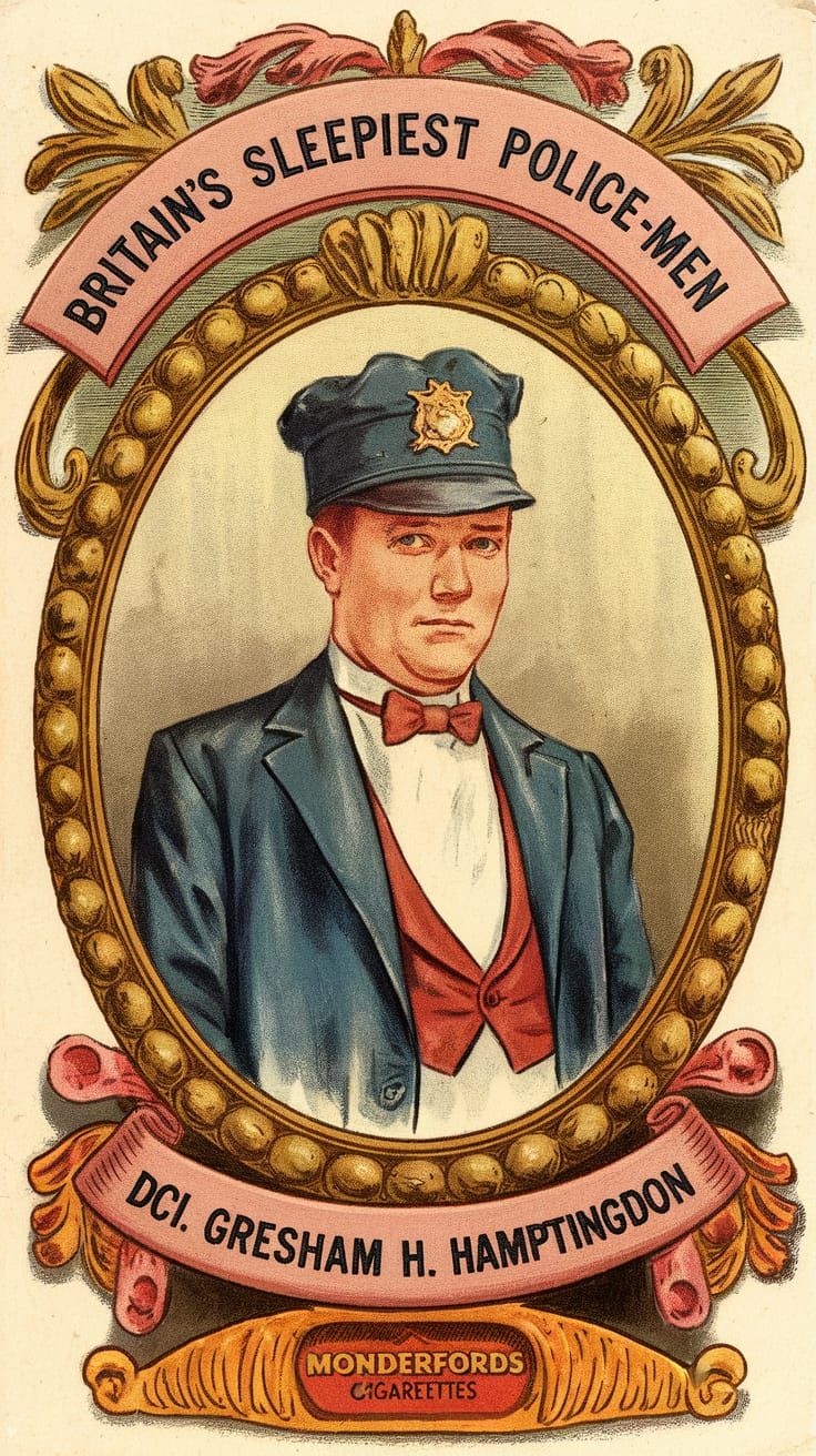 Vintage Cigarette Card "Britain's Sleepiest Police-Men," DCI...