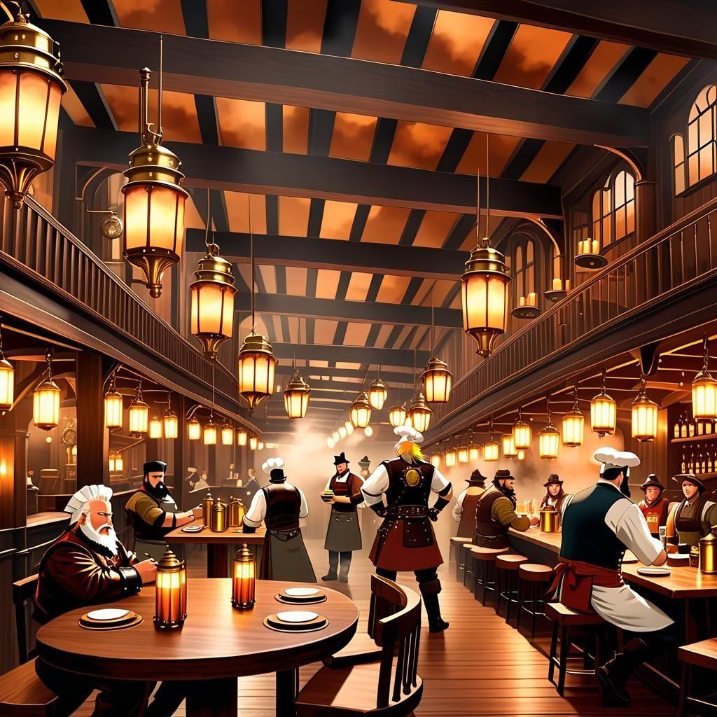 Guy Fieri in Steampunk Medieval Tavern