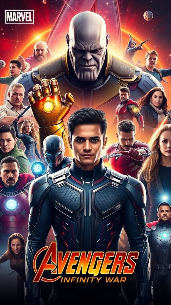 Avengers: Infinity War Style AI Movie Poster