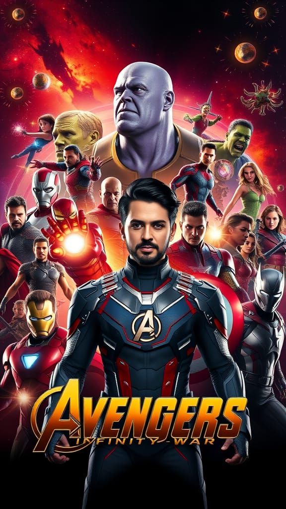Avengers: Infinity War Poster with Integrated Character