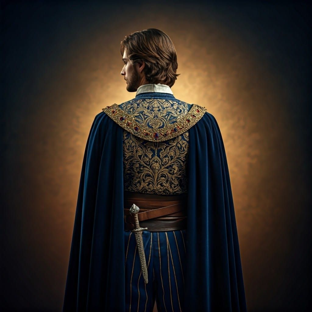 Medieval Spanish Prince in Opulent Attire