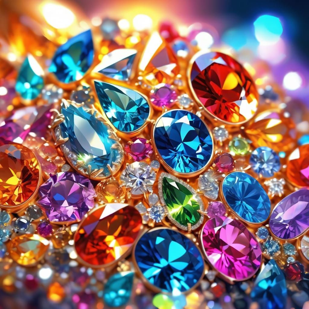 Vibrant Gemstone Macro Art