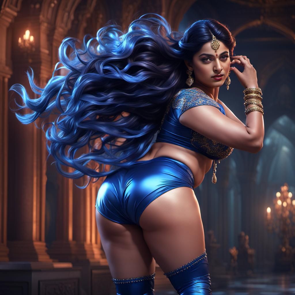 Fantasy Indian Beauty in Detailed Matte Painting
