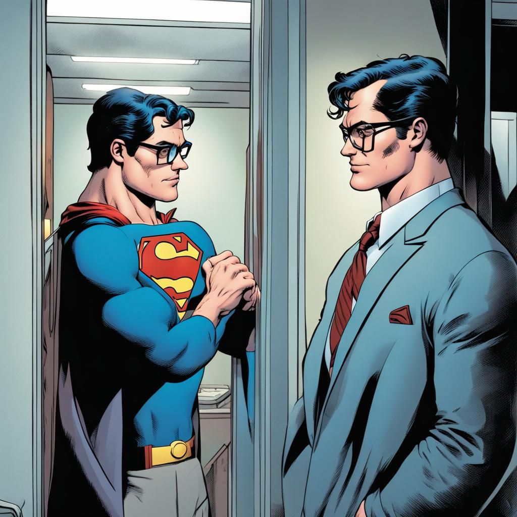 Clark Kent's Superman Reflection