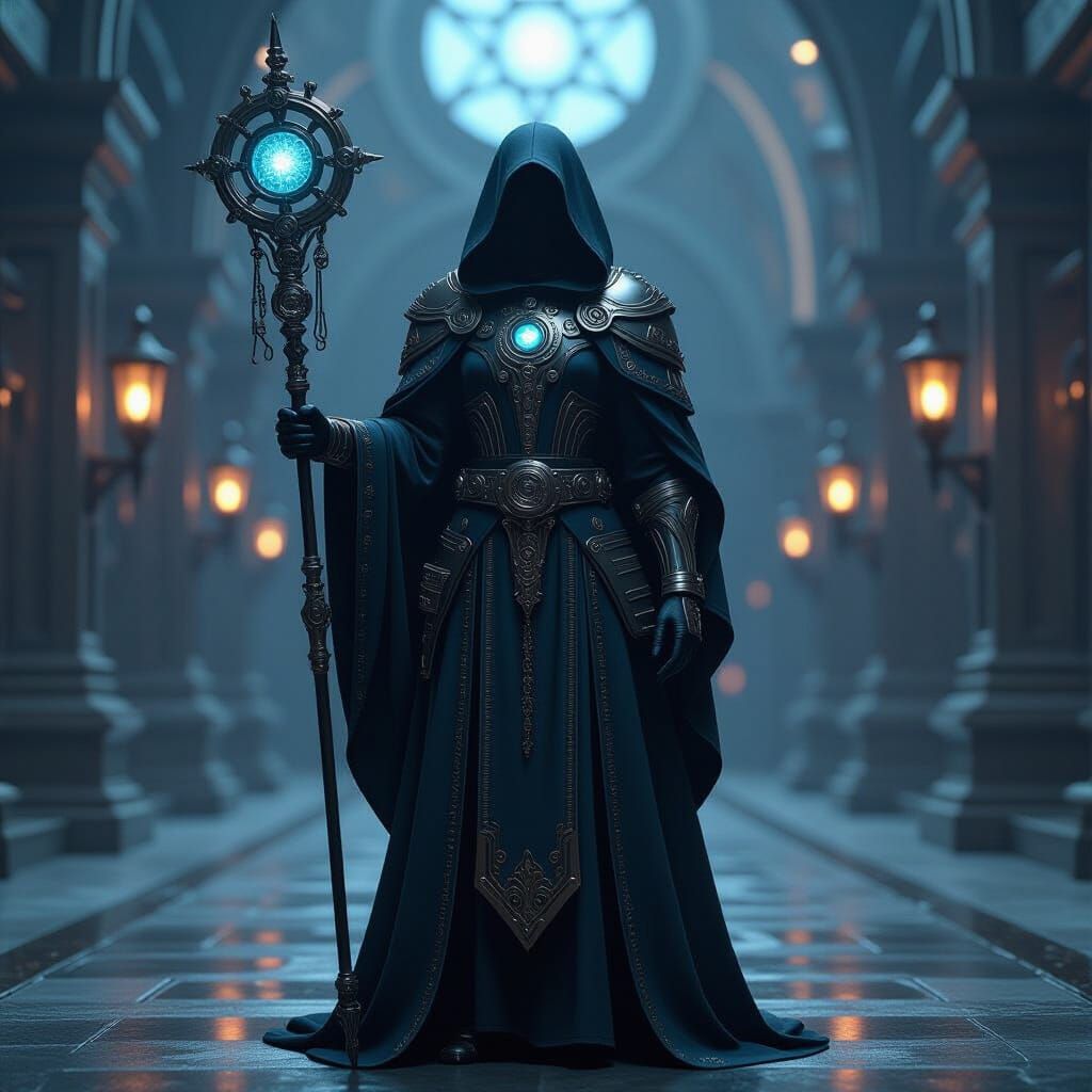 Archmage Healer from Another Realm, Sci-Fi Portrait