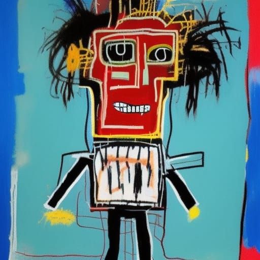 AI Image Inspired by Basquiat's Style