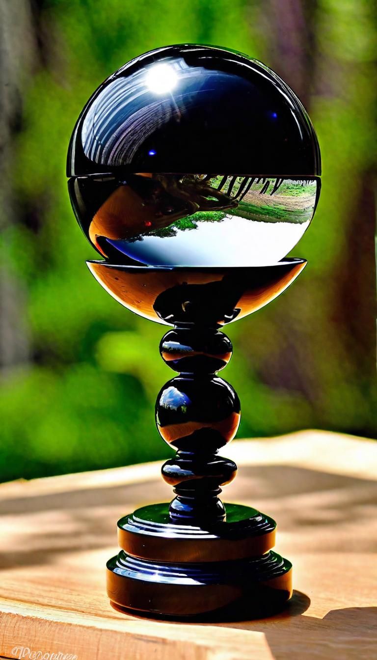 Mysterious Black Obsidian Orb Levitation