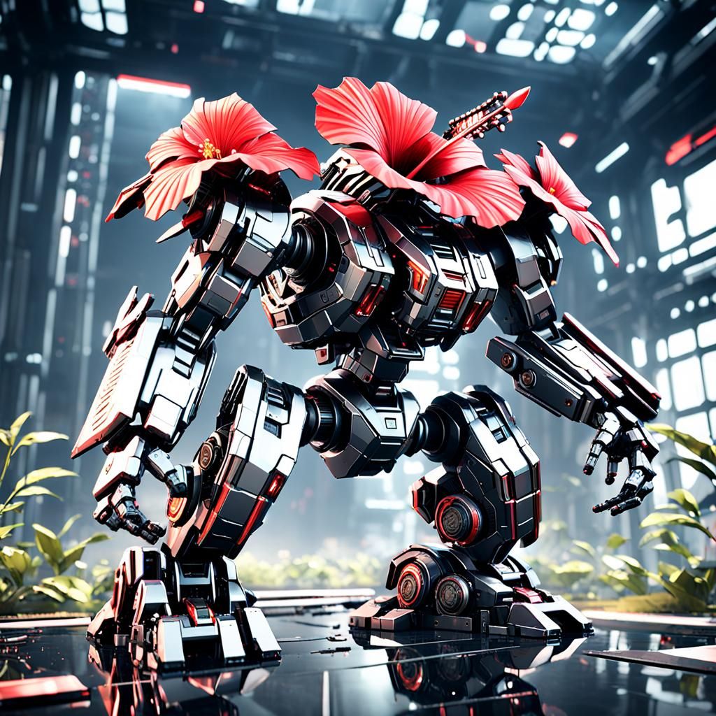 Arknights Hibiscus in Sci-Fi Cinematic Style