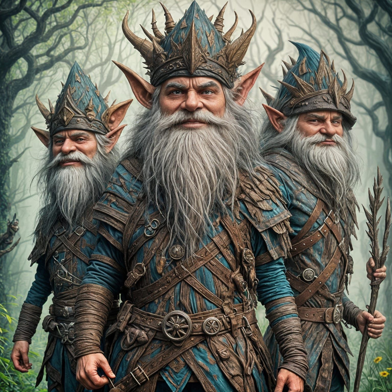 Colorful Gnome Fantasy Caricature