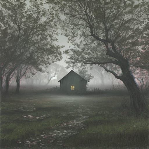 <lora:VHS:1.0>Haunted woods