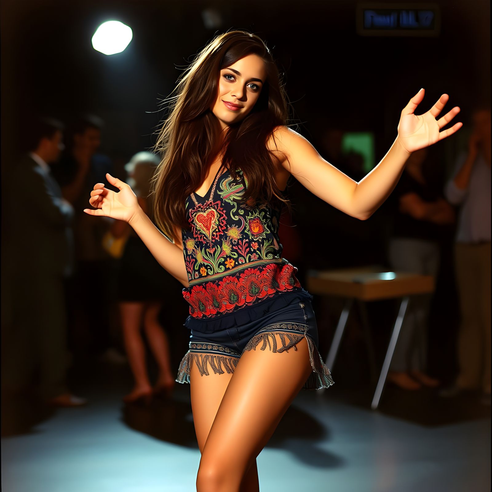 Glamorous Disco Dancer in 1970s Style