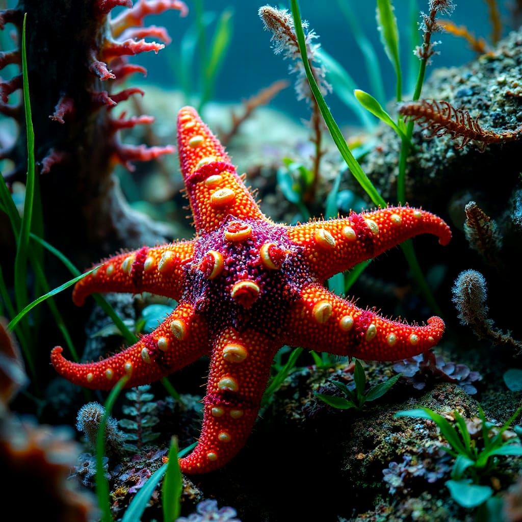 Vibrant Starfish in Underwater Paradise