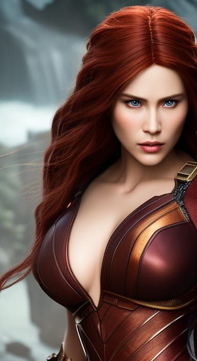 Scarlett Johansson as Triss Merigold in Witcher Style