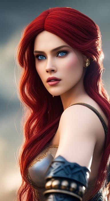 Scarlett Johansson as Triss Merigold in Witcher Style