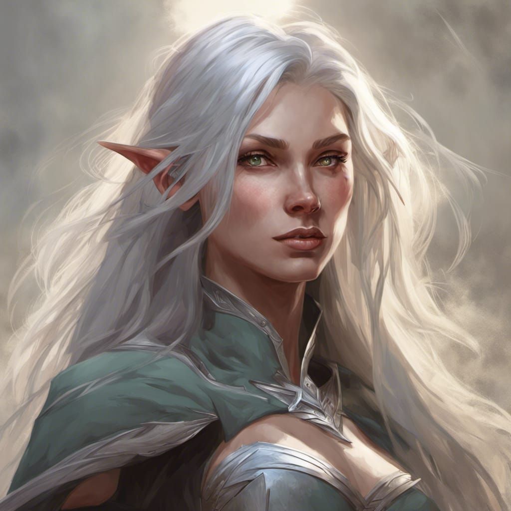Detailed Elf Portrait in Fantasy Art Style