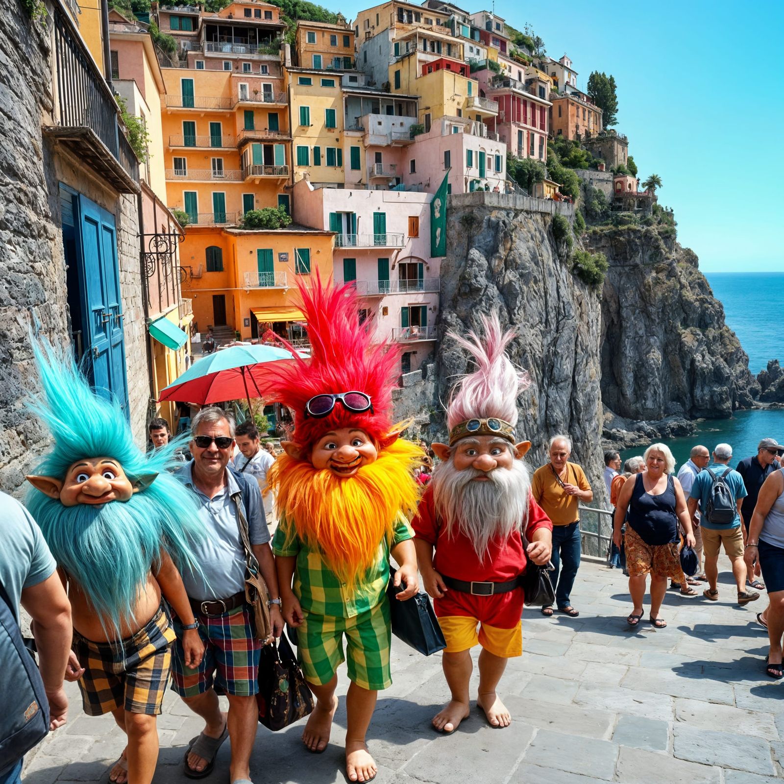 Trolls Visit Positano: A Whimsical Italian Vacation