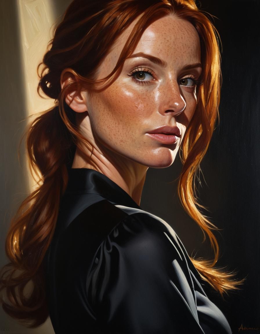 Dramatic Portrait in Chiaroscuro Style