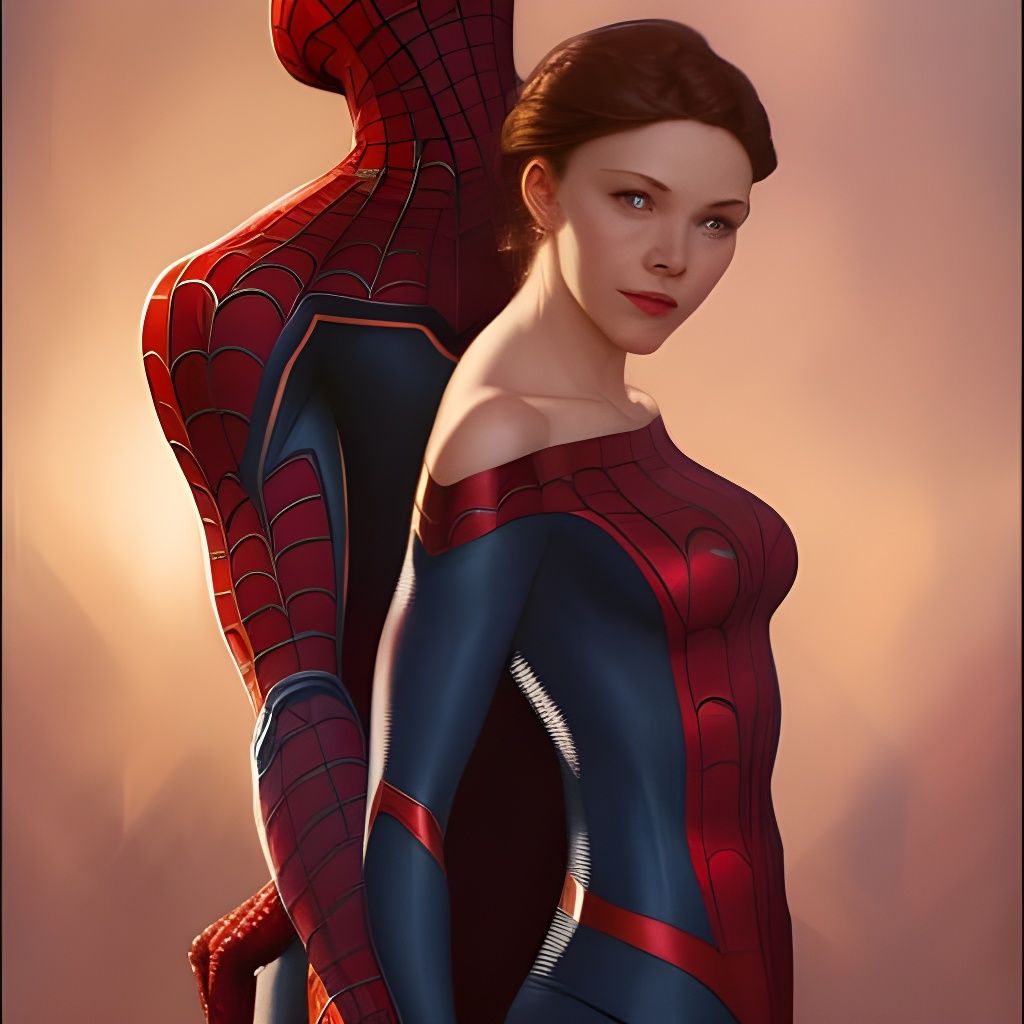 Marvel's Spider-Man and Scarlet Witch Portrait