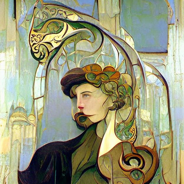 AI Image in Art Nouveau Style