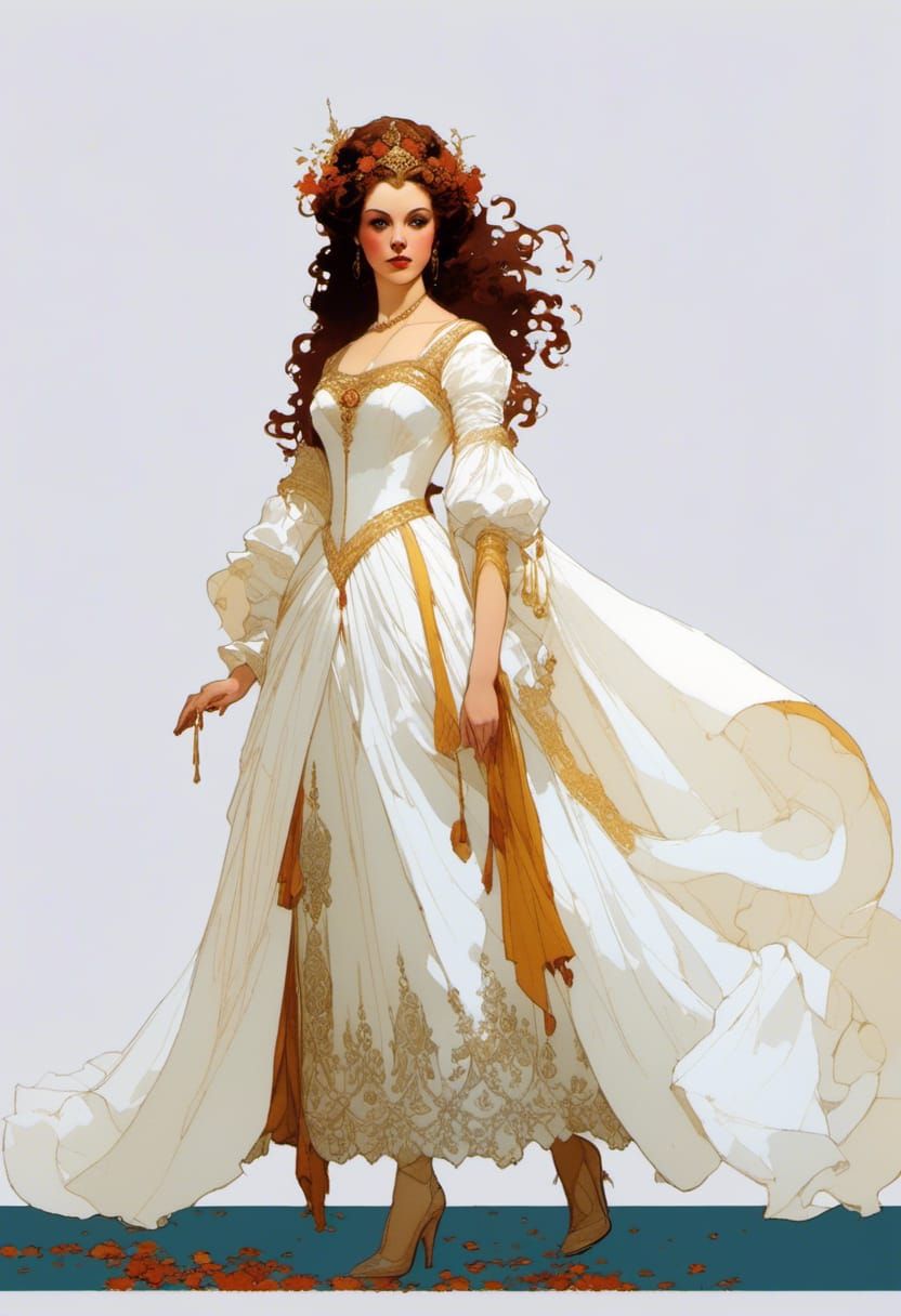 Princess Belle Portrait in Hyperrealistic Style