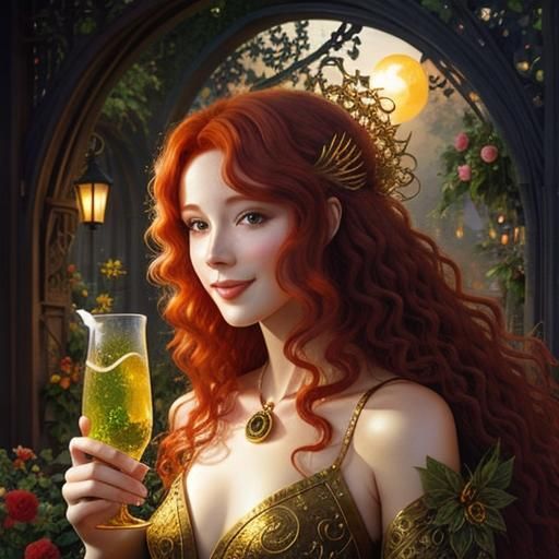 Redhead in Irradiated Garden, Cell Shading Style