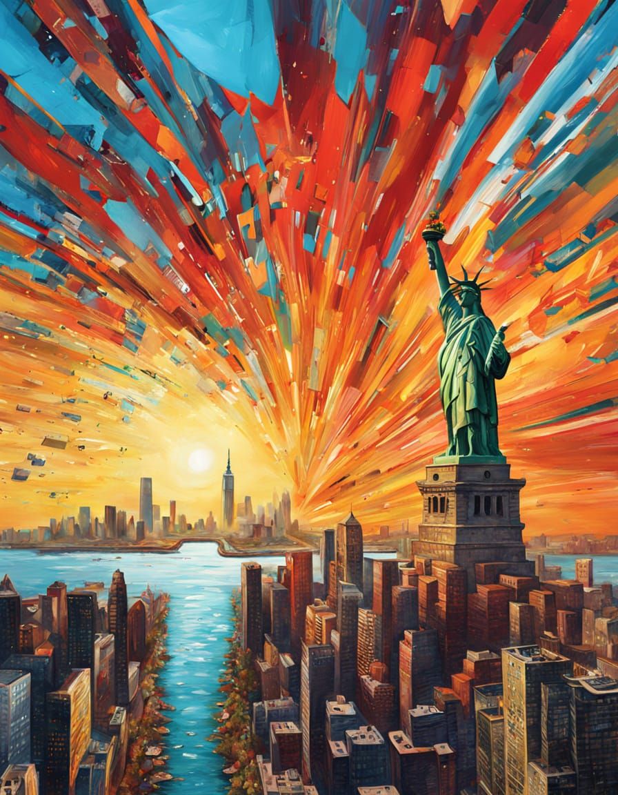 Statue of Liberty Eye: Hopeful Graffiti Art