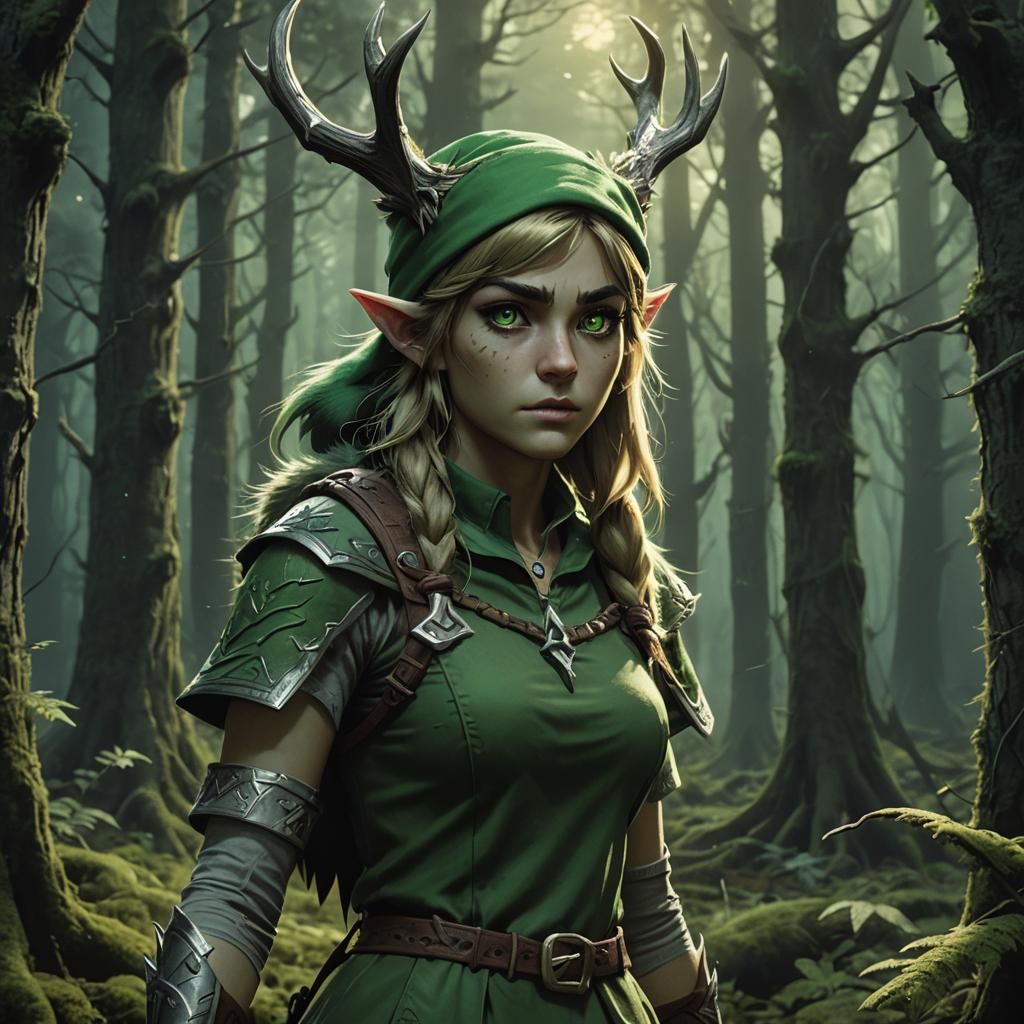 Link Zelda Wendigo Transformation in Dark Forest