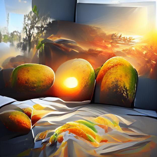 Mango Slice at Sunrise