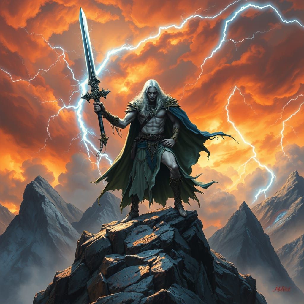 Elric of Melnibone Conquers the Stormy Mountain with Stormbr...
