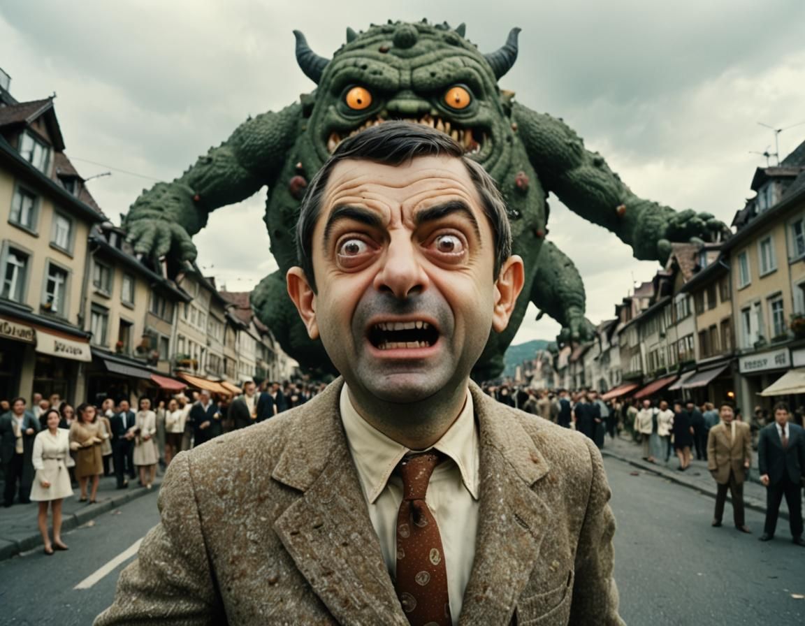 Mr. Bean as Kaiju Colossus Destroys Alsace