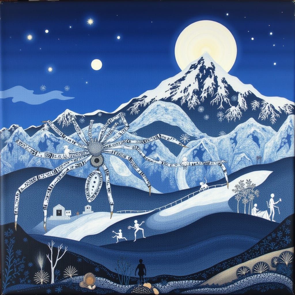 Mount Everest Summit in Spider Town Style