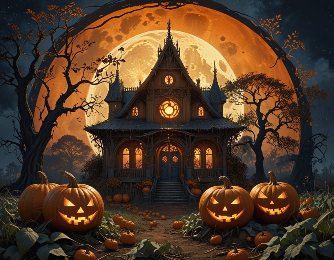 Mean Jack-o-Lantern in Harvest Moon Pumpkin Patch