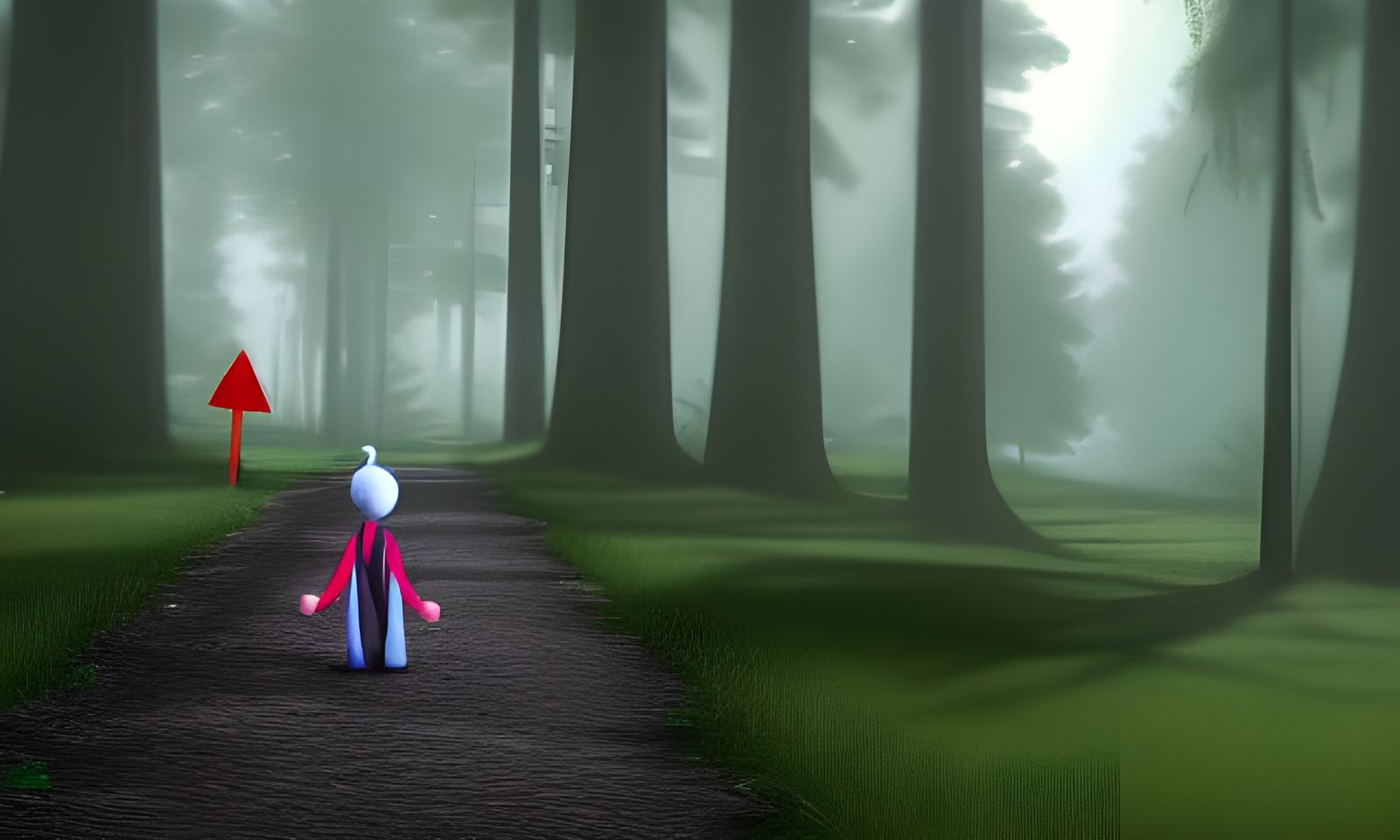 Sad Troll Walks Home Through Forest: Photorealistic 4K