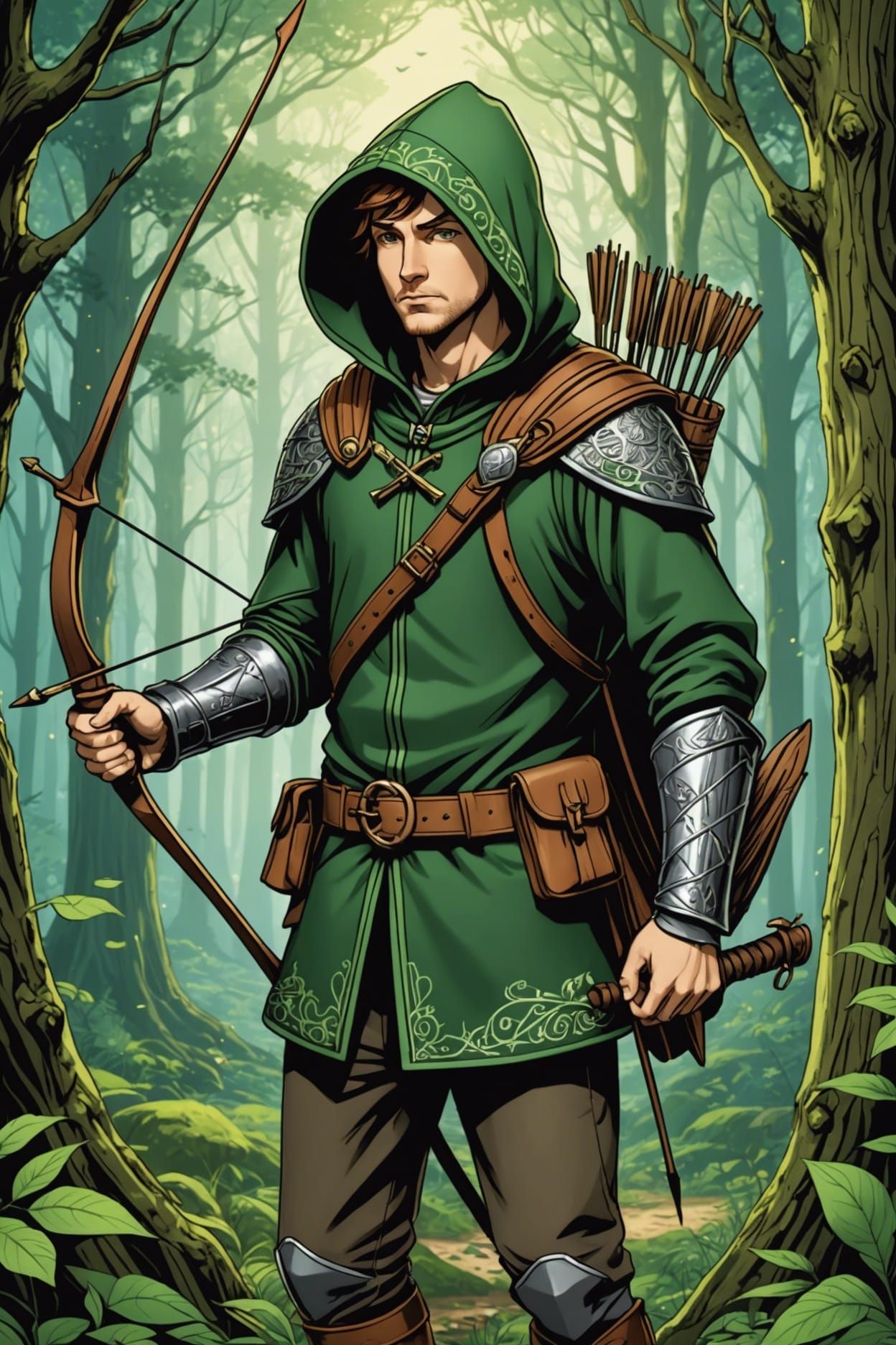 Anime Robin Hood in Magical Forest