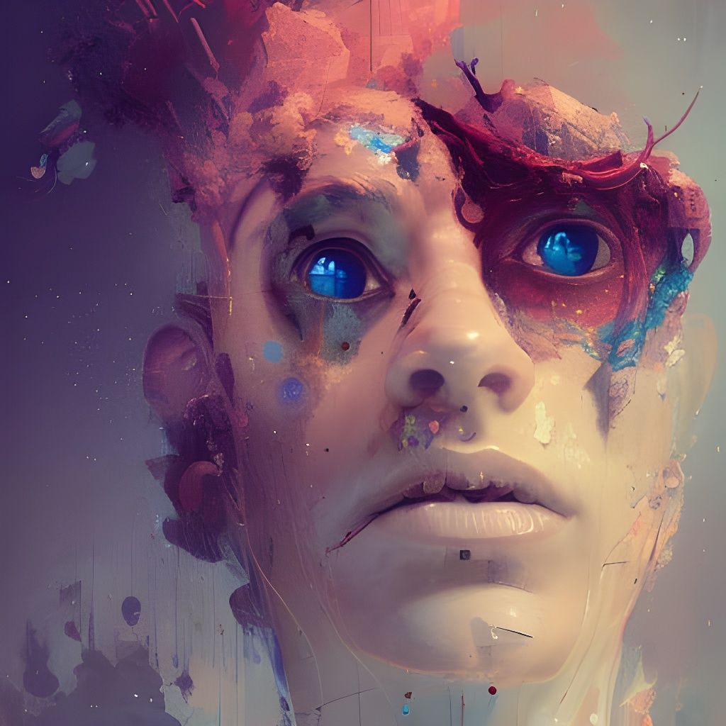 Anthropomorphic Planet Jupiter Portrait: Fantasy Art