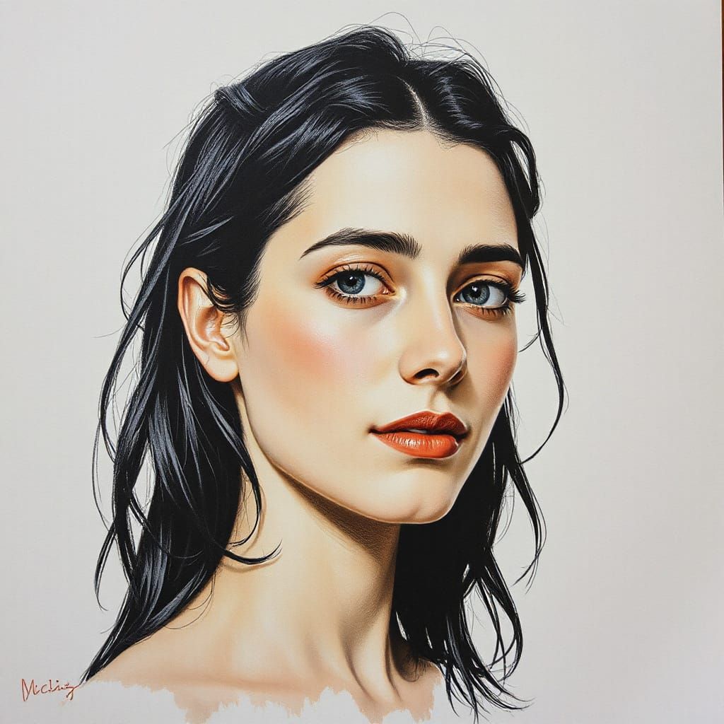 Ethereal Beauty in Soft Charcoal